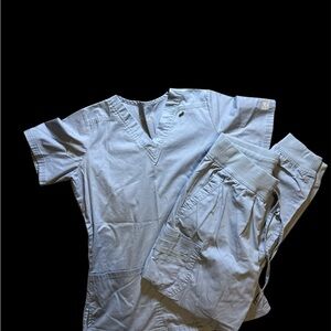 Light Blue Women's Scrub Set